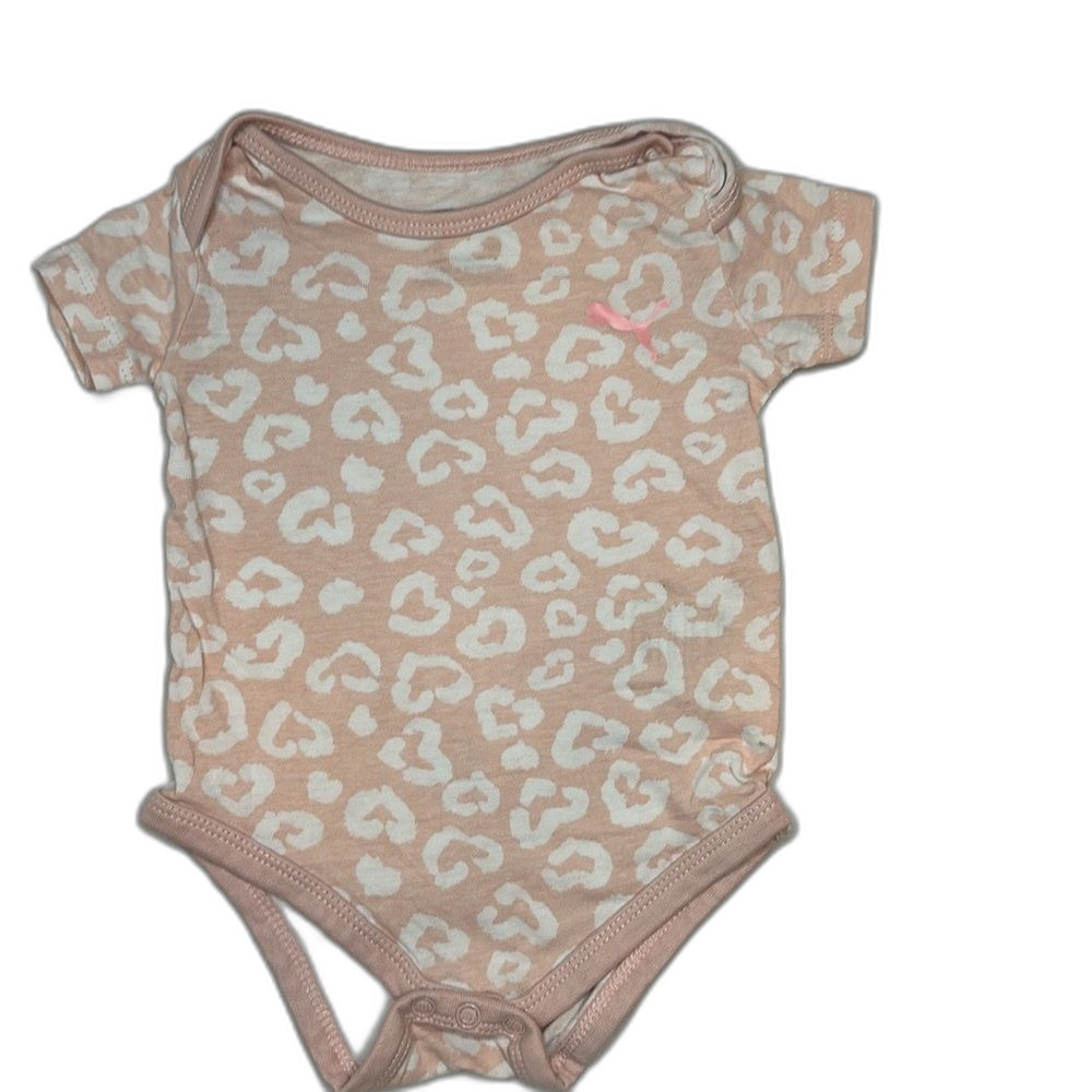 Puma Leopard Heart Print Baby Onesie
